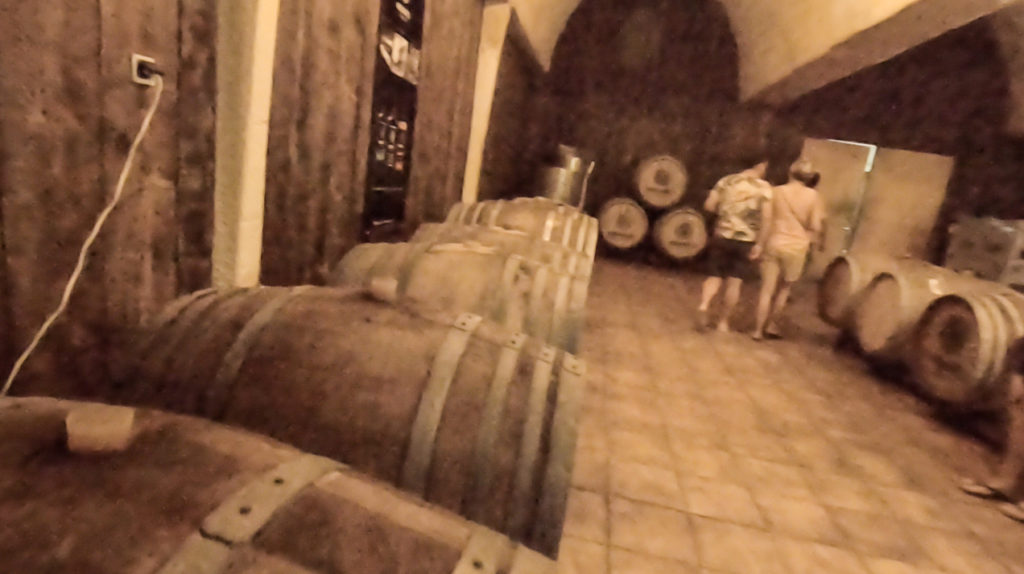 Barrels in Tahiti Wine/Mana'o rum factory